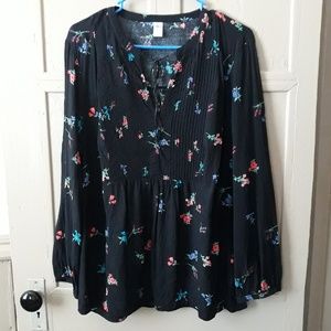 Old Navy Black Floral top